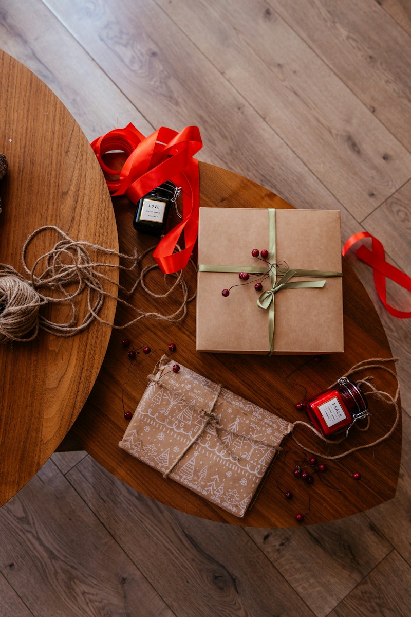 A wrapped gift with a bow
